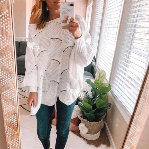 NWOT Off the Shoulder Cozy Knit Sweater - Picture 7 of 8